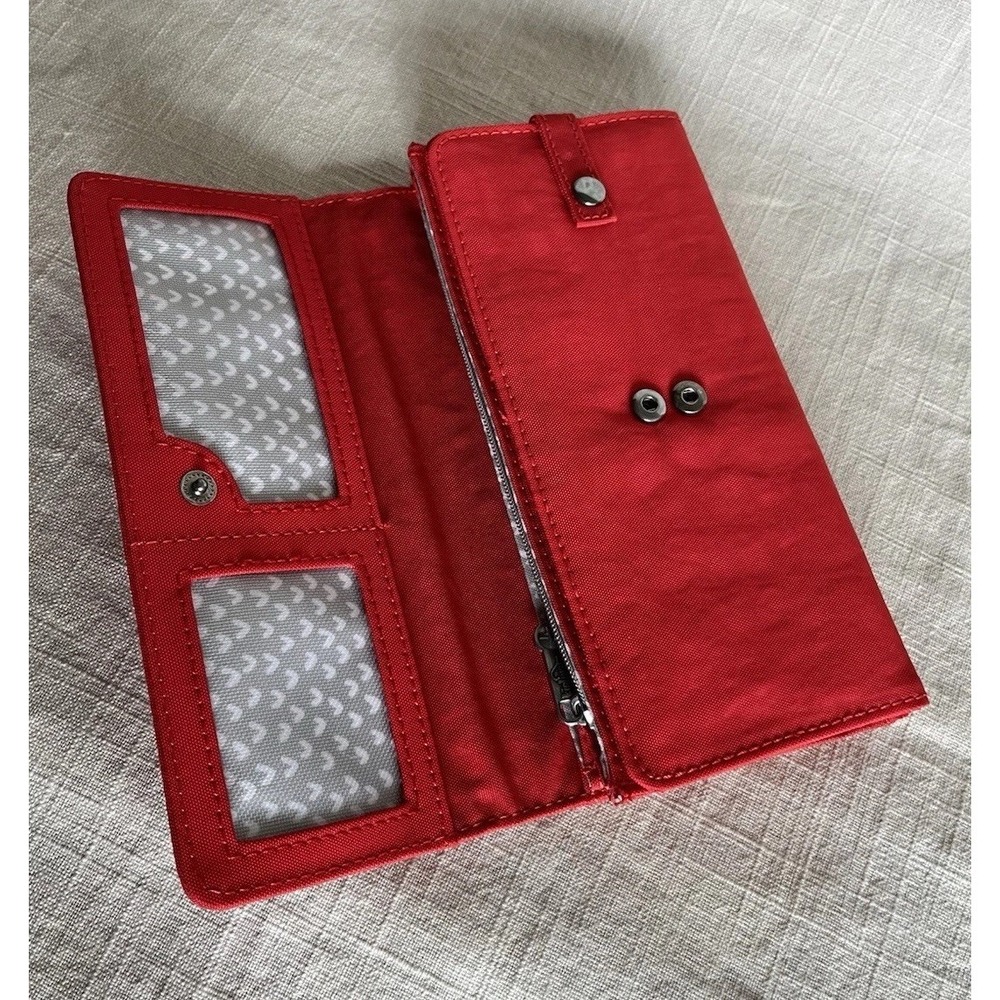 Kipling Money Land Snap Wallet, RFID Red Rouge - NWOT - Picture 3 of 9